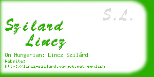 szilard lincz business card