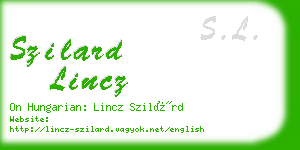 szilard lincz business card